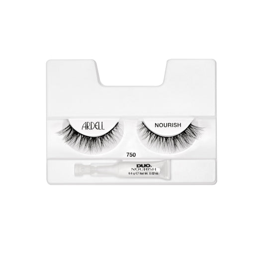 Ardell Nourish false eyelashes tray on a white background