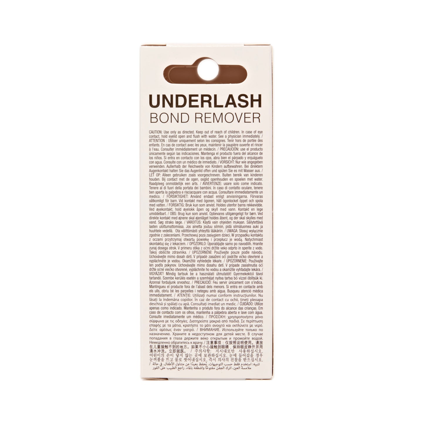 Box of Underlash Bond Remover on a white background