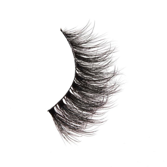 Pair of false eyelashes on a white background