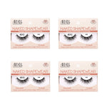 Four packages of Ardell Naked Shapewear false eyelashes on a white background