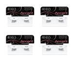 Four packages of Ardell Accent false eyelashes on a white background