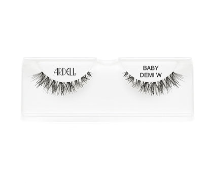 A set of Ardell Baby Demi Wispies was placed on its inner container with some texts on it