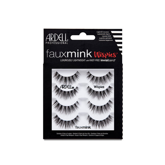 Ardell faux mink wispies eyelashes packaging on a white background