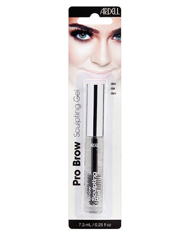Front view of Ardell Brow Sculpting Gel Clear in retail wall hook packaging
