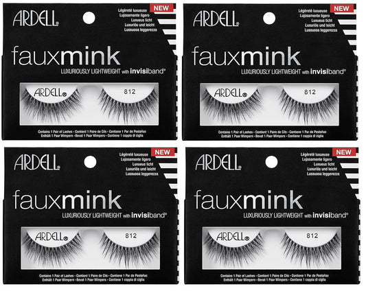 Four packages of Ardell faux mink eyelashes with visible branding.