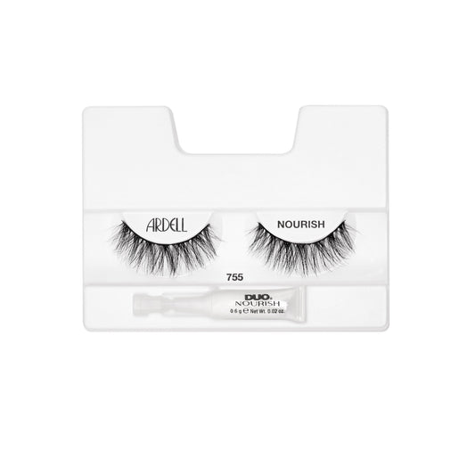 Ardell Nourish false eyelashes in tray on a white background
