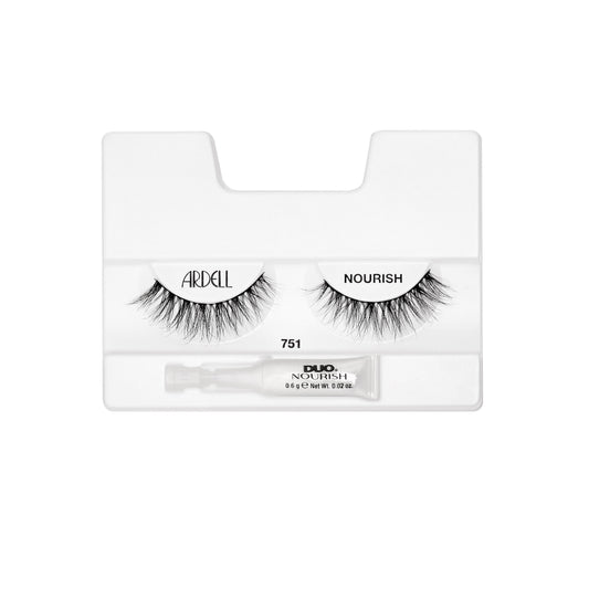 Ardell Nourish false eyelashes tray on a white background