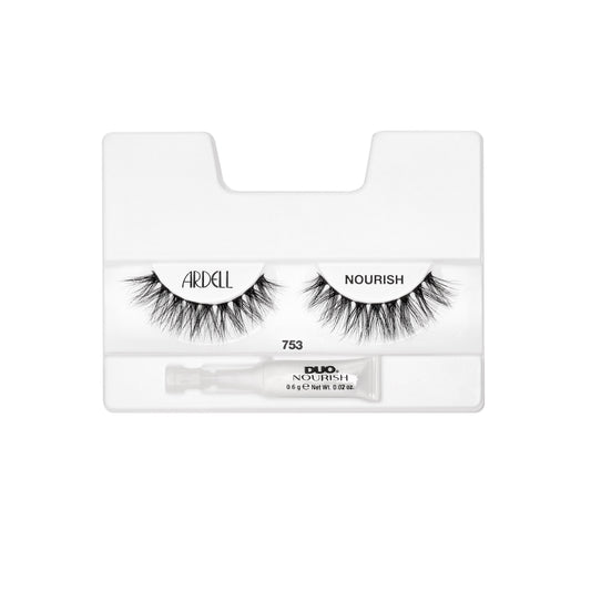 Ardell Nourish false eyelashes in tray on a white background