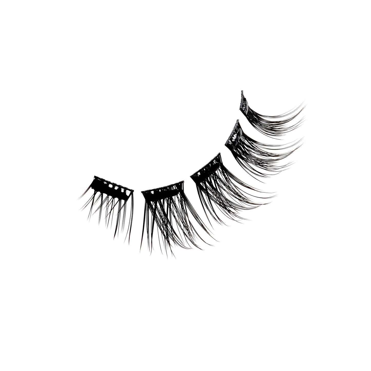 Floating set of Press On Pre-Glued Underlash Extensions Wispies Natural