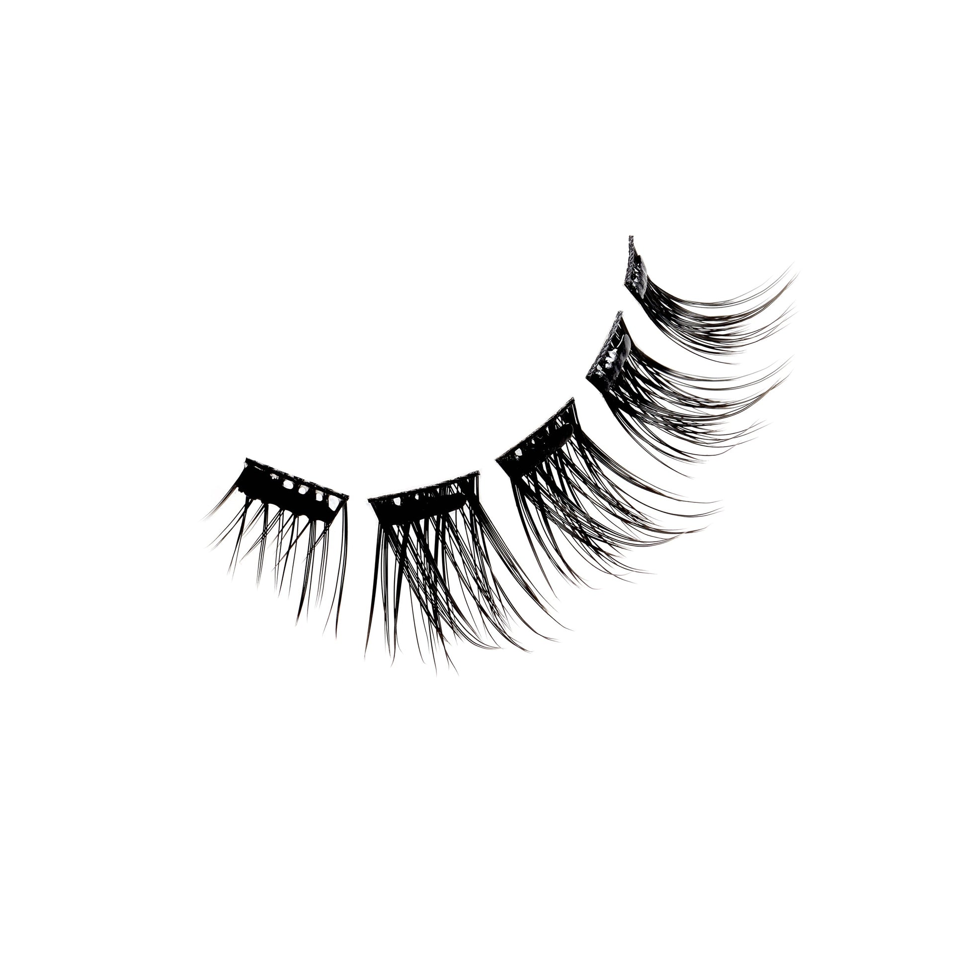 Floating set of Press On Pre-Glued Underlash Extensions Wispies Natural