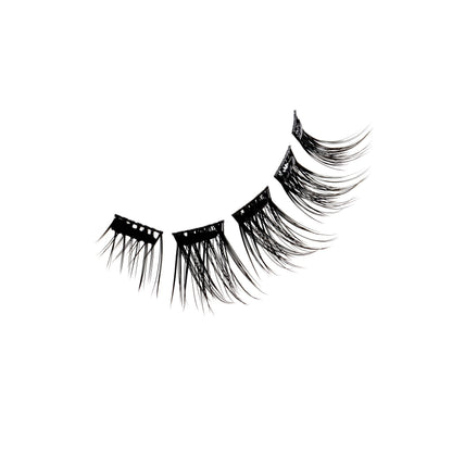 Floating set of Press On Pre-Glued Underlash Extensions Wispies Natural