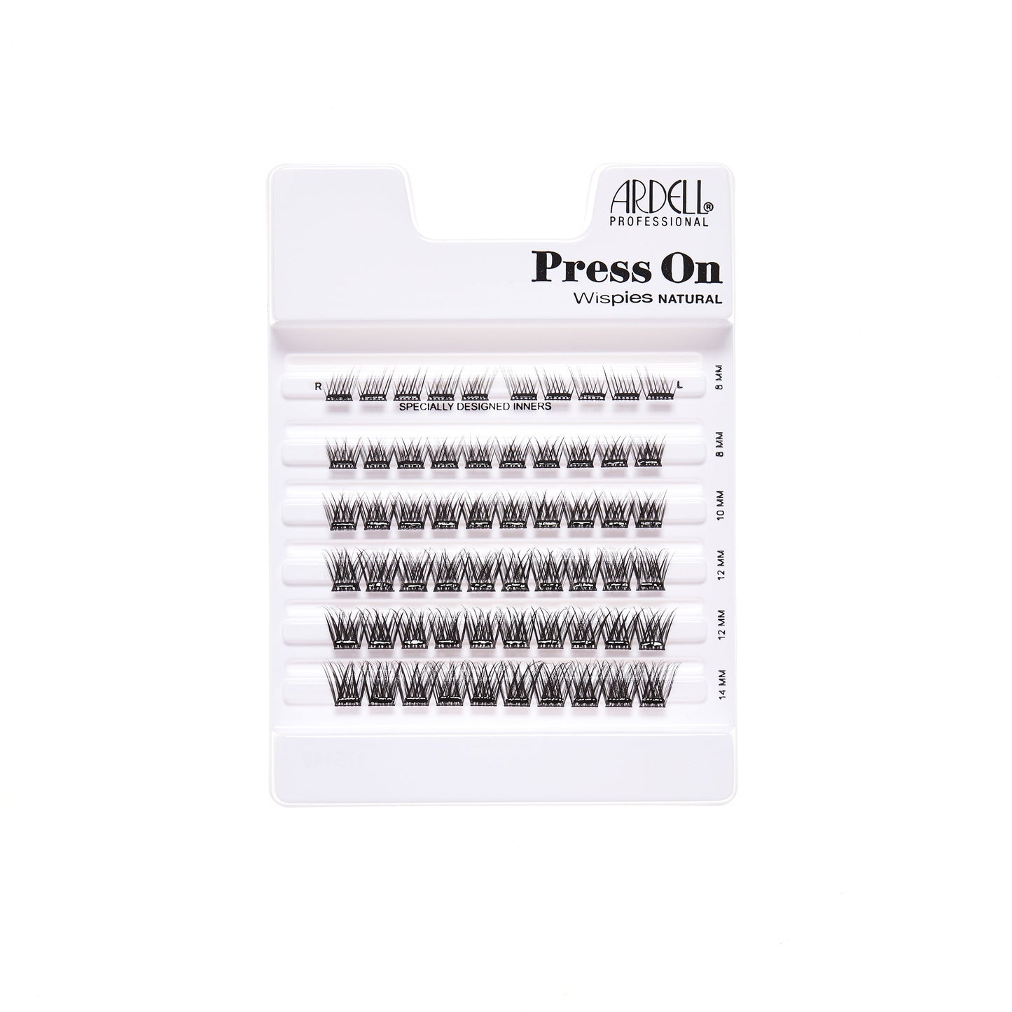 Tray of Press On Pre-Glued Underlash Extensions Wispies Natural