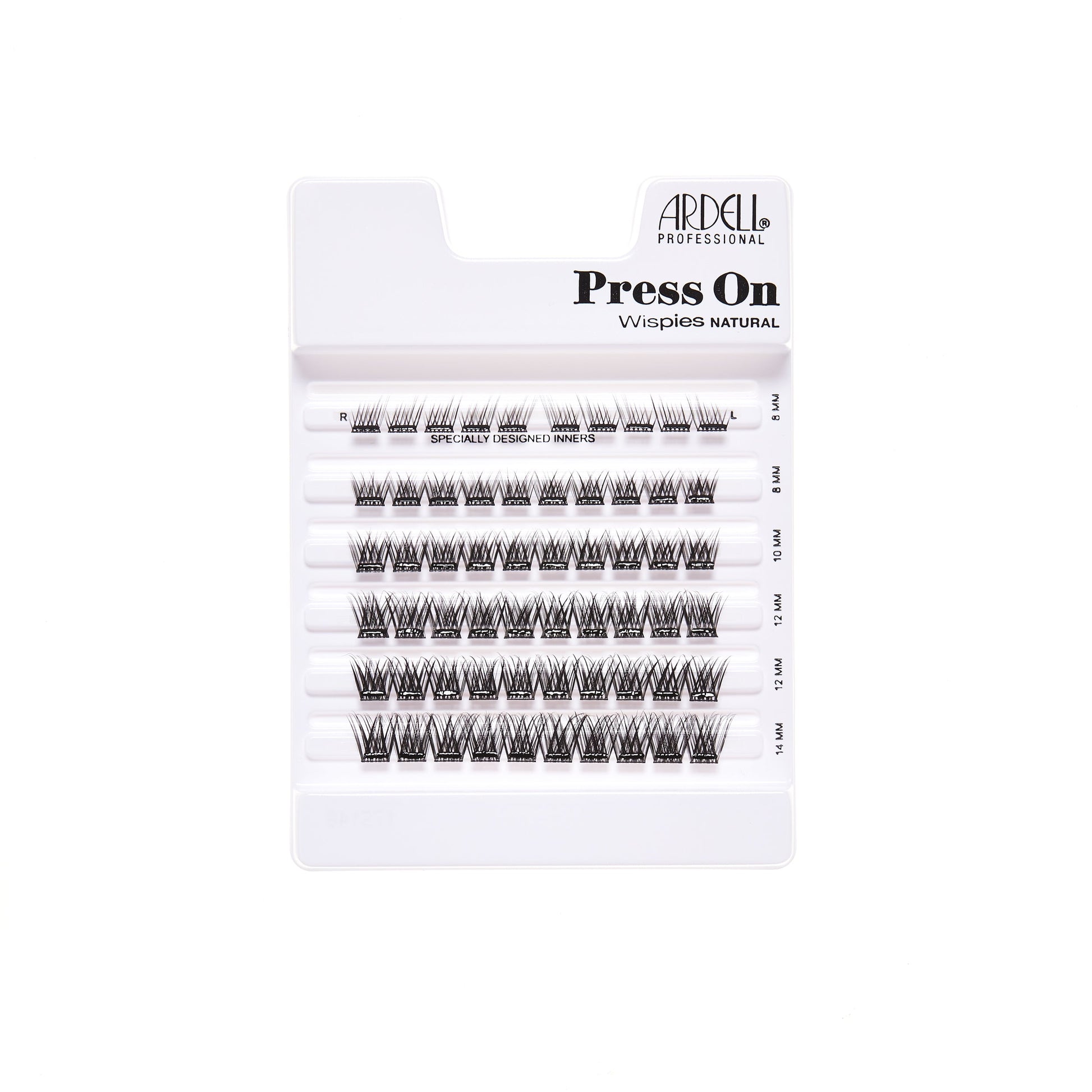 Tray of Press On Pre-Glued Underlash Extensions Wispies Natural