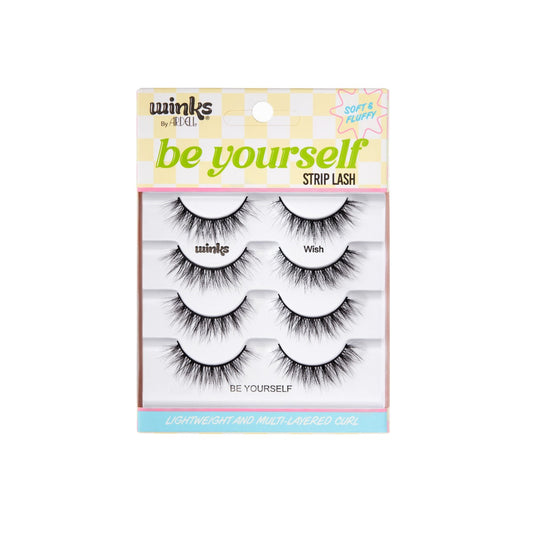 Front package of Winks Be Yourself Lashes Wish 4 pack