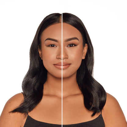 Before and after Press On Active Underlash Extensions Gainz on monolid eyes
