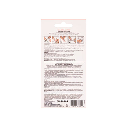 Back details of Ardell Nail Gel Nail Strips packaging