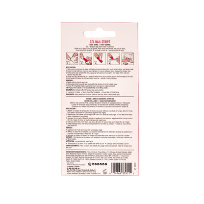 Back details of Ardell Nail Addict Gel nail strips pack