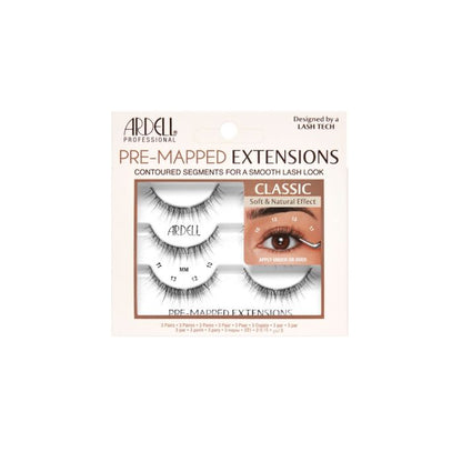 Ardell Pre-Mapped Extensions Classic Kitten Eye 3-Pack – Front packaging of reusable lash extensions in kitten eye shape.