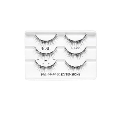 Ardell Kitten Eye Pre-Mapped Lash Extensions in tray – organized reusable clusters for easy at-home application.
