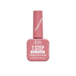 Ardell 1 Step Gel Polish in Impeccable, a muted rosy nude shade in a square bottle with pink cap.