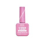 Peony Shimmer 1-Step Gel Polish bottle in bubblegum pink with shimmer, perfect for bright and playful manicures.