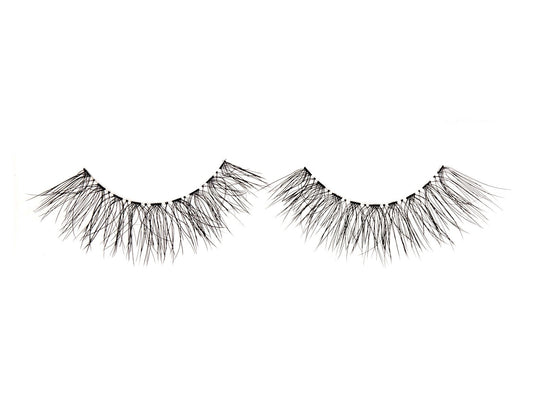 Pair of Ardell Textureyes 585 upper false lashes lay side by side isolated in a white color setting