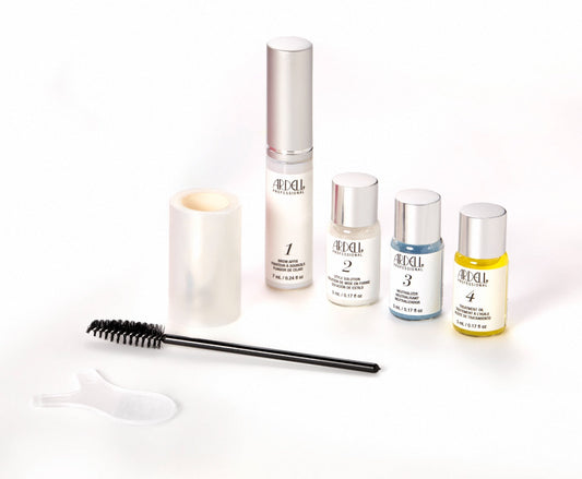 Ardell Professional Brow Lamination essentials including setting gels and tools for salon-quality brows.