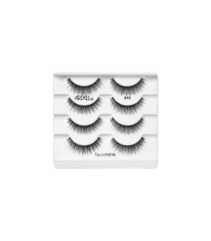 Four pairs of Ardell Fauxmink Lash 815 placed outside from its retail packaging