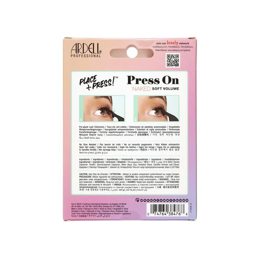 Ardell Press On Lashes packaging with product images and text on a white background