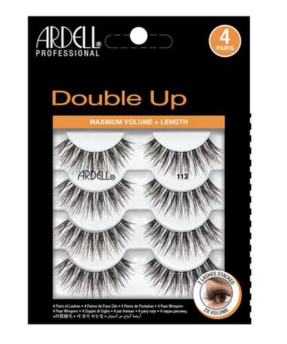 4 pair of lashes in packaging